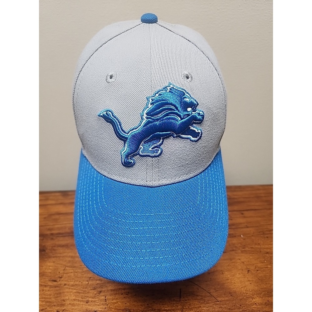 Detroit Lions NFL Authentic New Era Youth 9FORTY Adjustable Hat Grey Blue